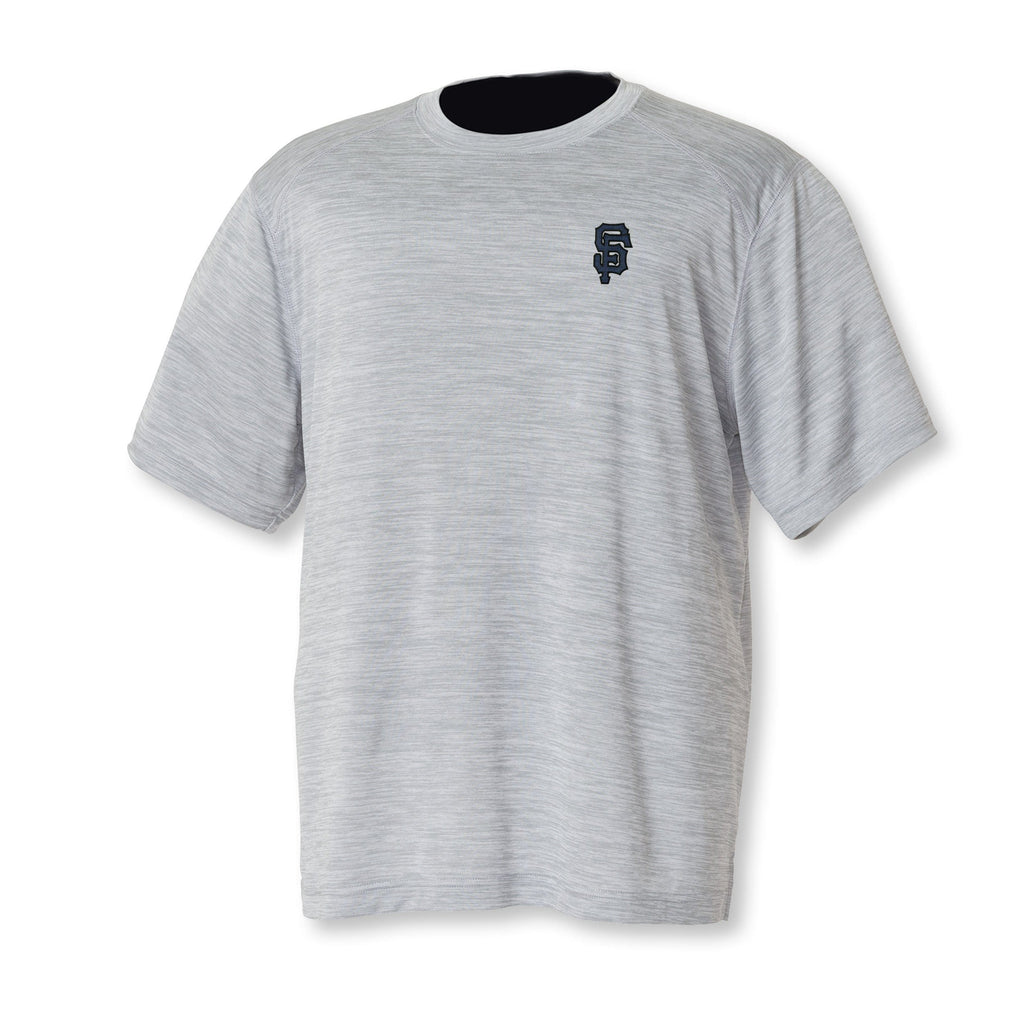 Monograms For Me Gray / Small Mens Space Dye Performance Tee