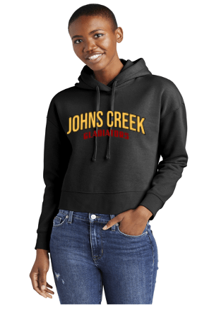 Monograms For Me Johns Creek Fleece Cropped Hoodie