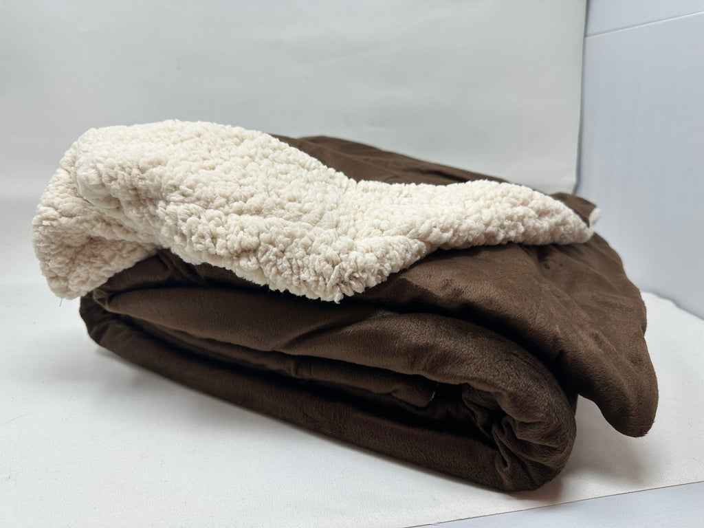 vendor-unknown College Bound Brown Sherpa Blankets
