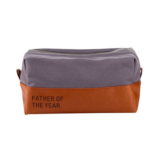 vendor-unknown For the Guys Father of the Year Canvas and Leather Dopp Kit
