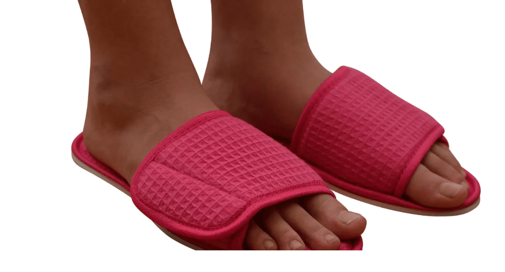 vendor-unknown For the Guys Hot Pink / Small (6-7) Spa Slippers