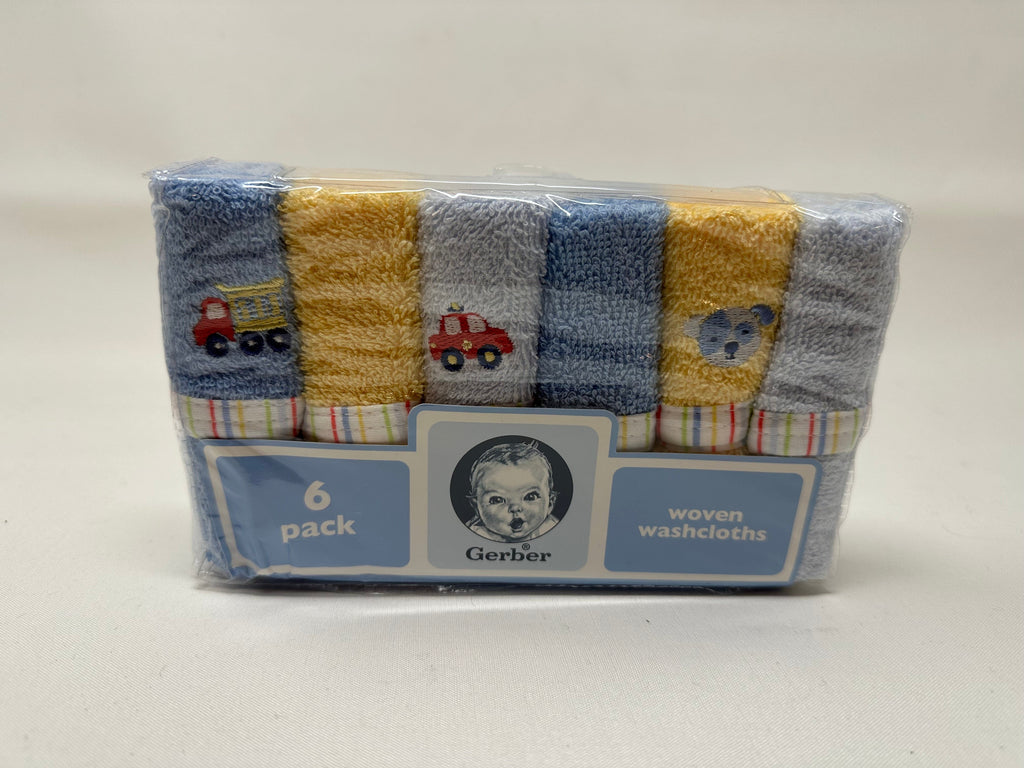 vendor-unknown For the Little Ones Blue/Yellow Woven Washcloths