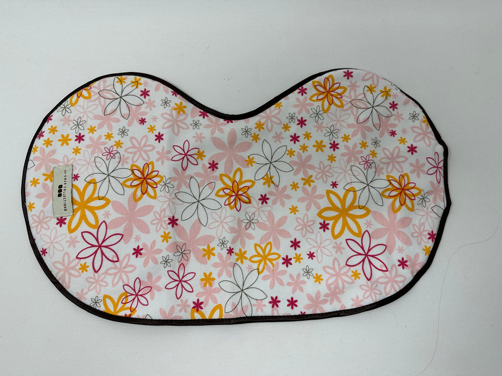 vendor-unknown For the Little Ones Pink Flowers Shoulder Fitted Burp Cloth
