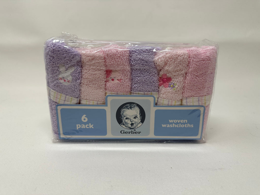 vendor-unknown For the Little Ones Pink/Purple Woven Washcloths