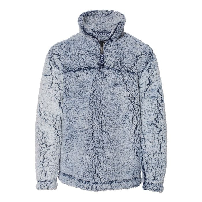 vendor-unknown Outerwear Frosty Navy / Small Girls Quarter Zip Pullover Sherpa