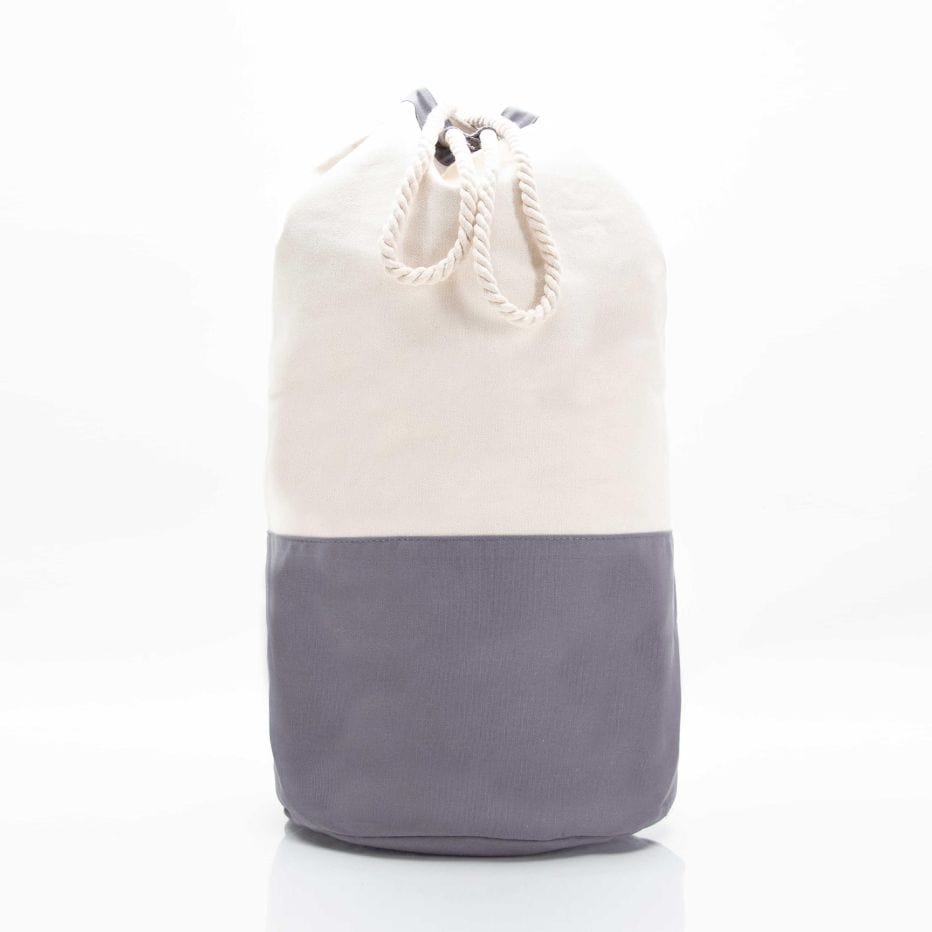vendor-unknown Purses Gray Canvas Laundry Bag
