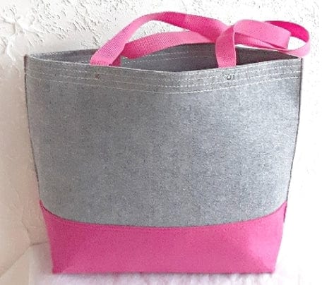 vendor-unknown Purses Pink Felt Tote Bag