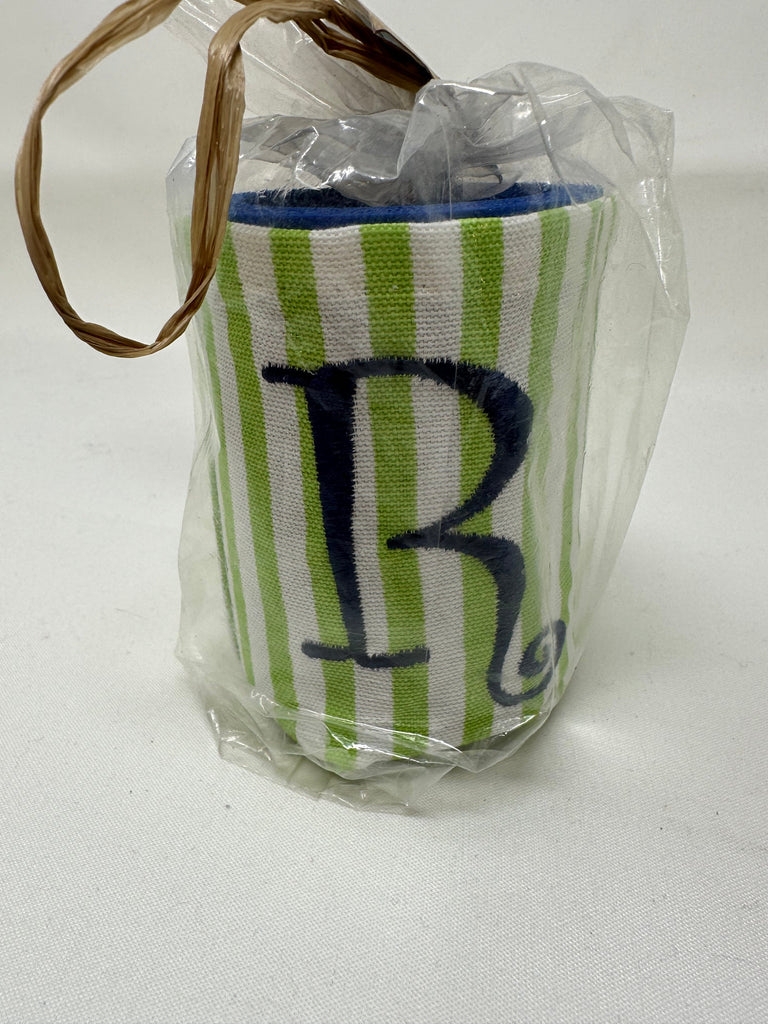 vendor-unknown R - Green Stripes Insulated Can Coozies