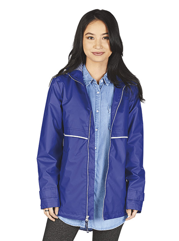 vendor-unknown Rain Jackets Royal Blue / XSmall Women's New Englander Rain Jacket with Printed Lining