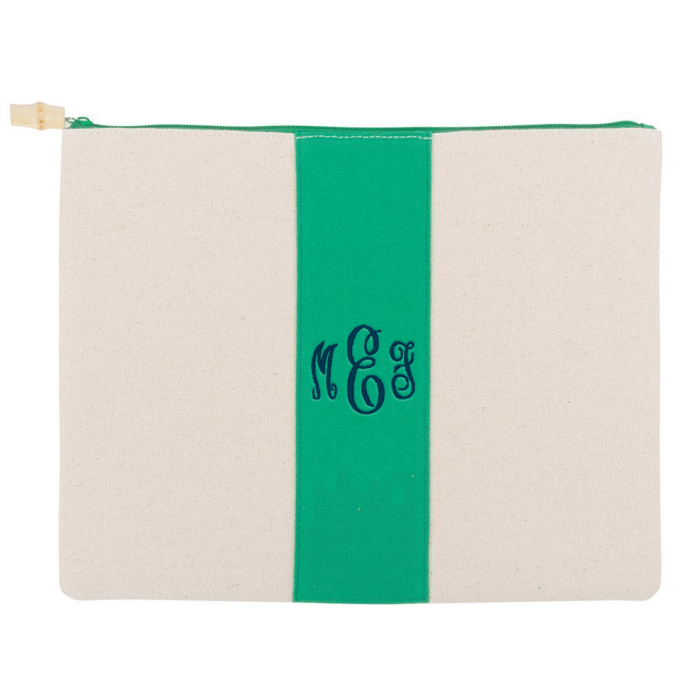 Monograms For Me Green Finley Pouch