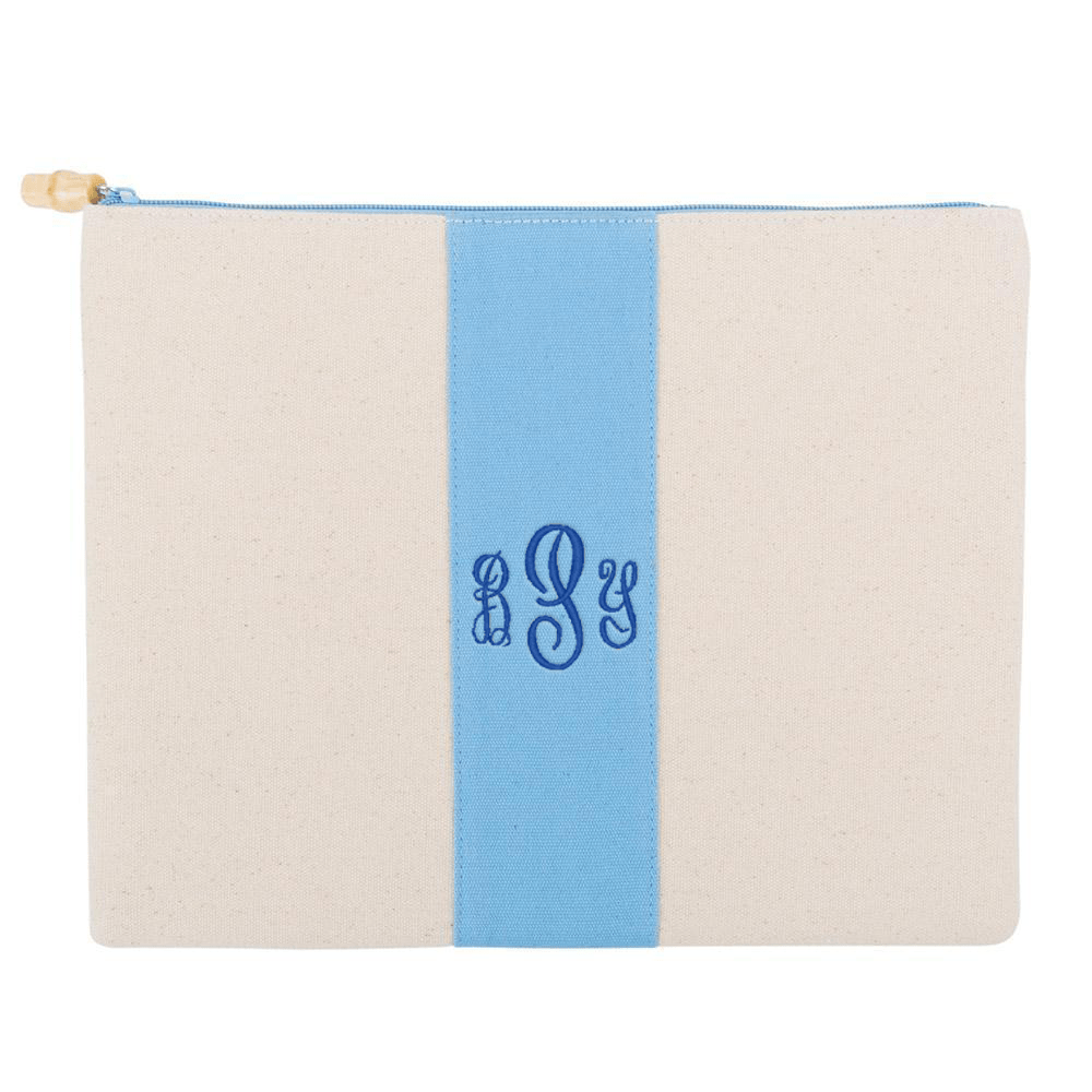 Monograms For Me Light Blue Finley Pouch