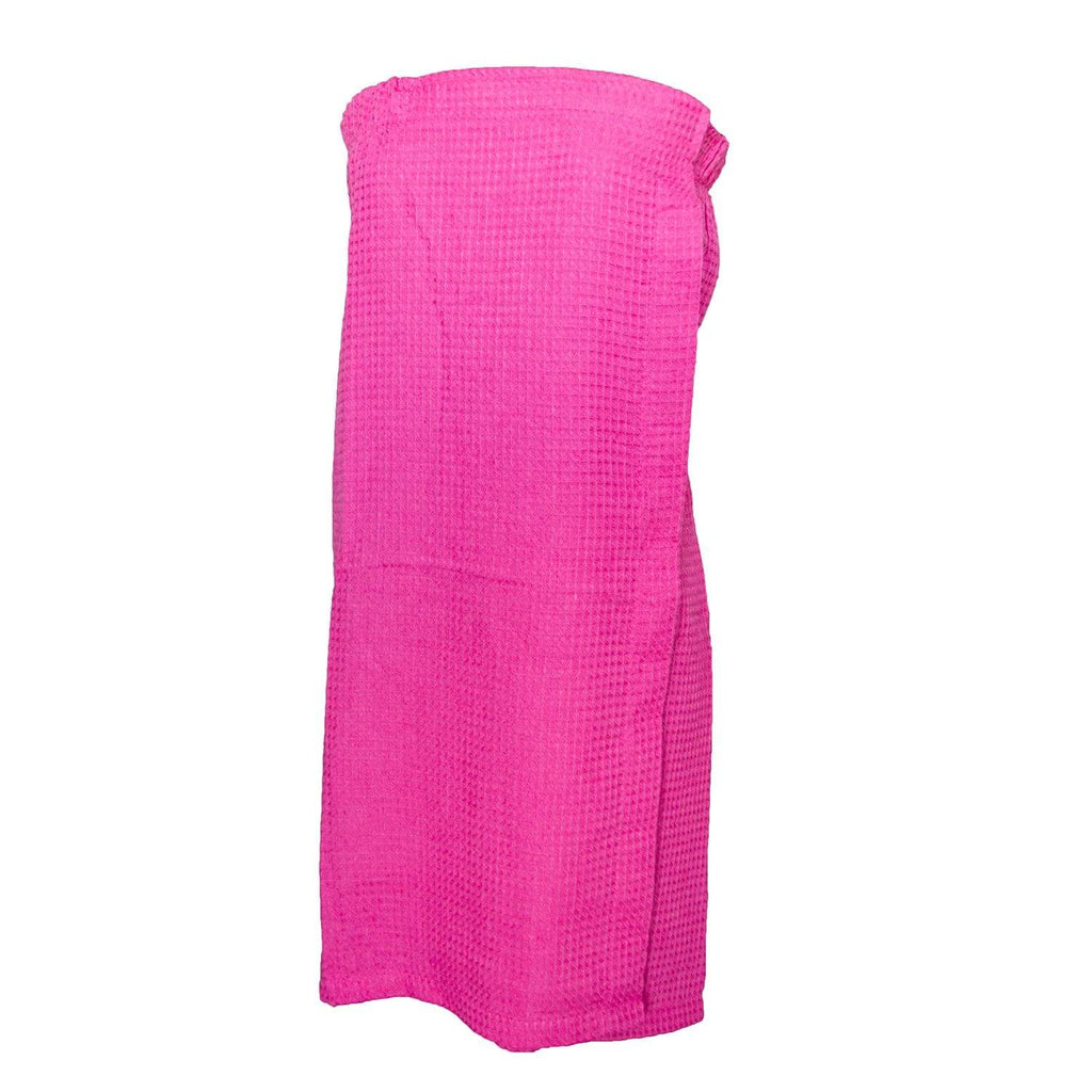 vendor-unknown College Bound Hot Pink Monogrammed Waffle Weave Spa Wrap - Available in 11 colors