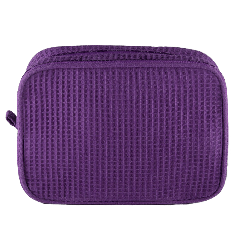 vendor-unknown College Bound Monogrammed Waffle Weave Cosmetic Bag - Available in 16 colors