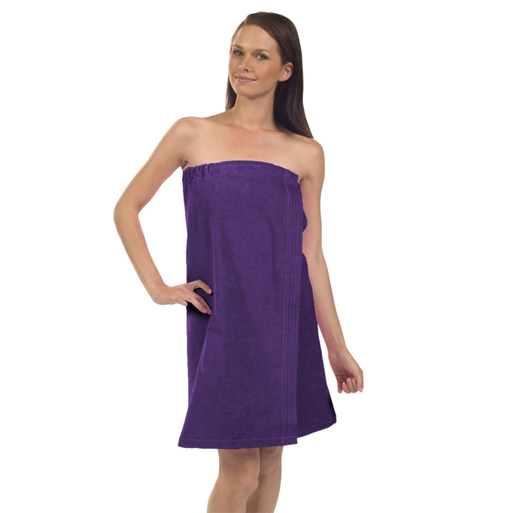 vendor-unknown College Bound Purple Monogrammed Terry Spa Wrap - Available in 12 colors
