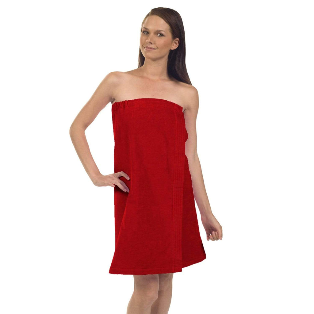 vendor-unknown College Bound Red Monogrammed Terry Spa Wrap - Available in 12 colors