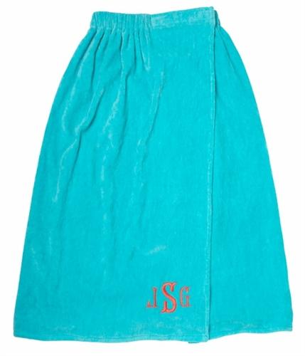 vendor-unknown College Bound Turquoise Monogrammed Terry Spa Wrap - Available in 12 colors