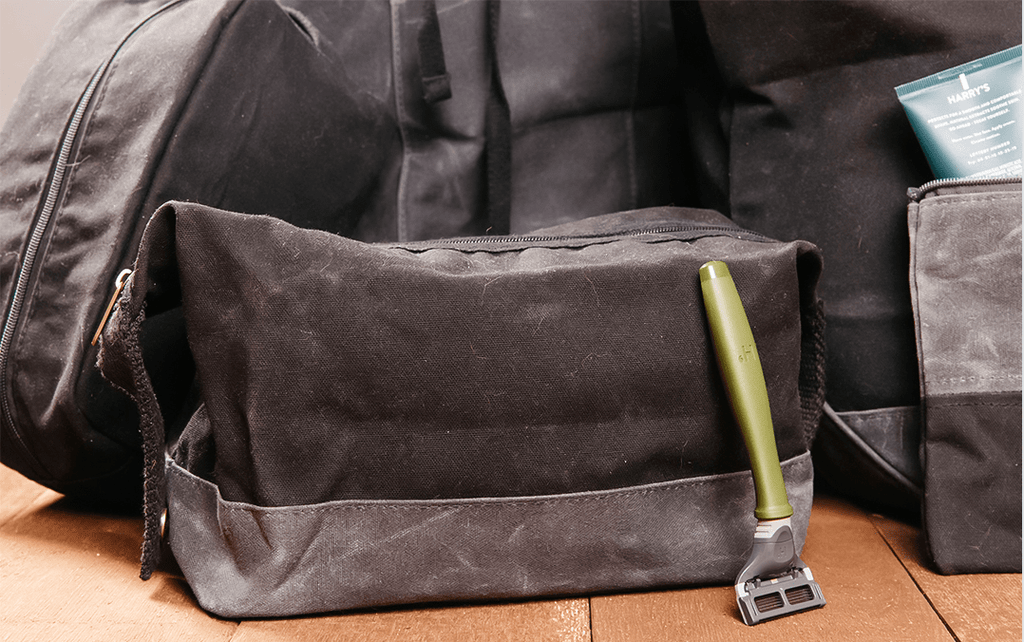 vendor-unknown For the Guys Monogrammed Waxed Canvas Dopp Kit