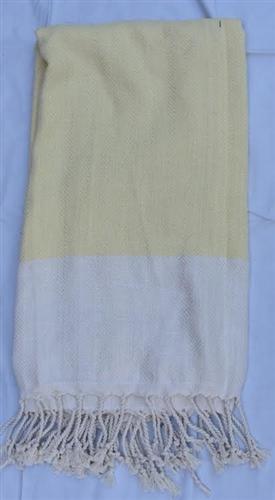 vendor-unknown Fun4Summer Monogrammed Turkish Towel - Yellow Herringbone