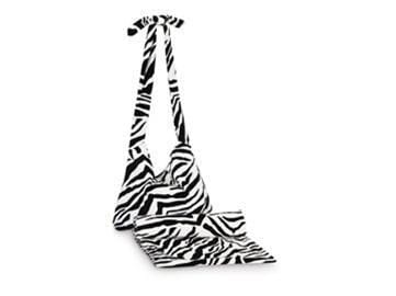 vendor-unknown Off to the Beach Zebra Monogrammed Sling Bag & Matching Towel