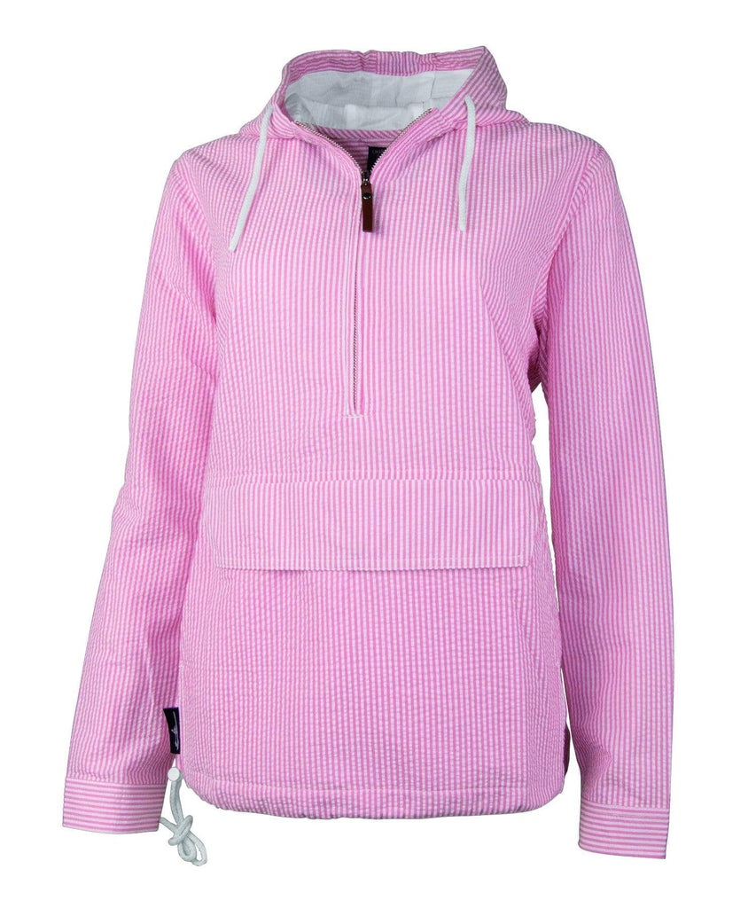 vendor-unknown Outerwear Pink / XSmall Monogrammed Seersucker Jacket