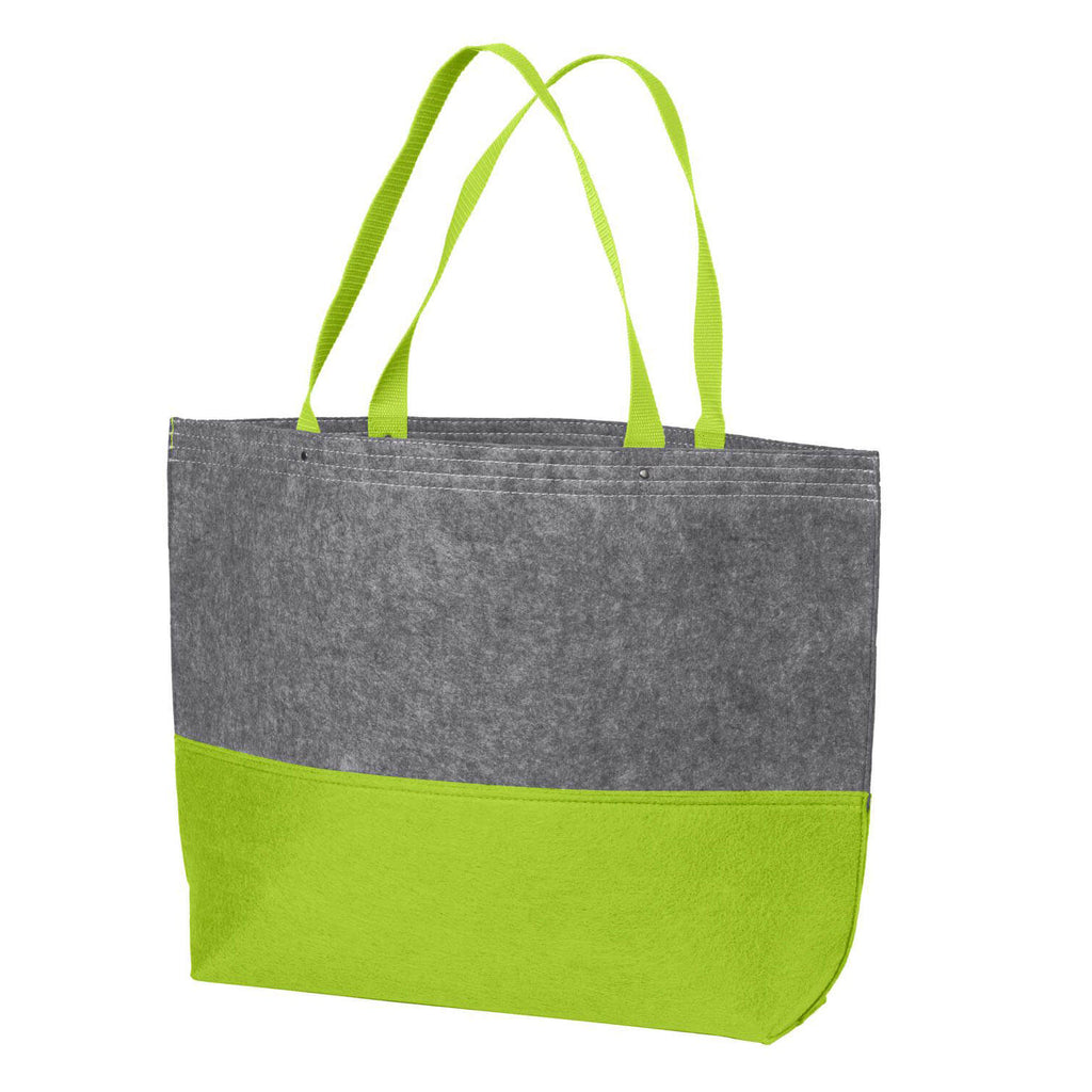 vendor-unknown Purses Green Felt Tote Bag