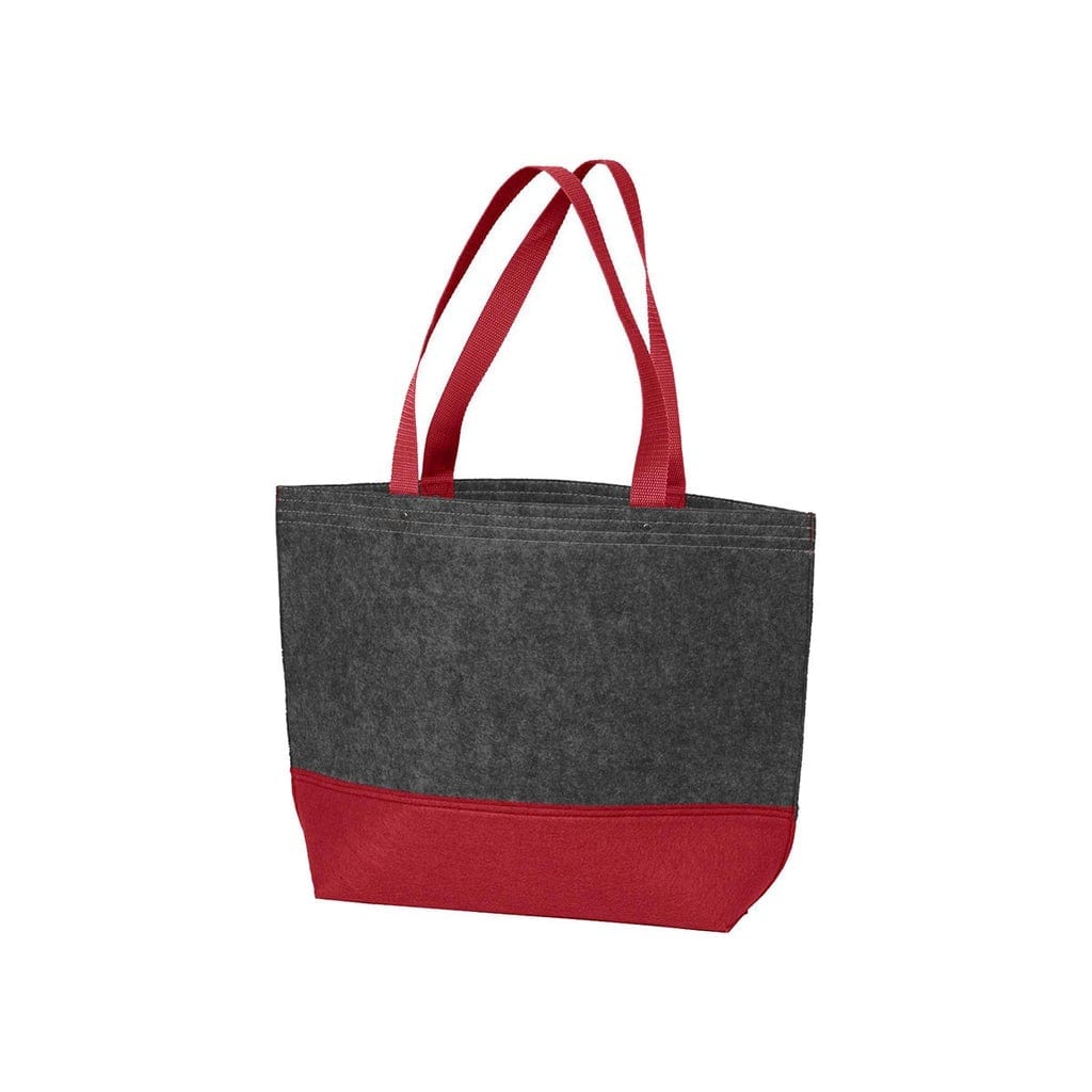 vendor-unknown Purses Red Felt Tote Bag