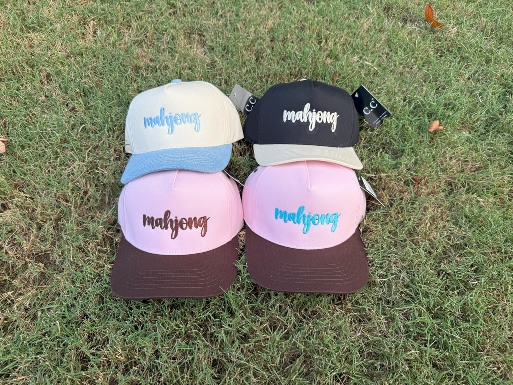 Mahjong Script Canvas Trucker Hats
