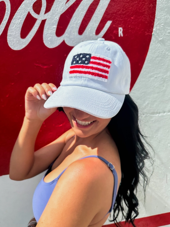 Chenille Flag Ball Cap