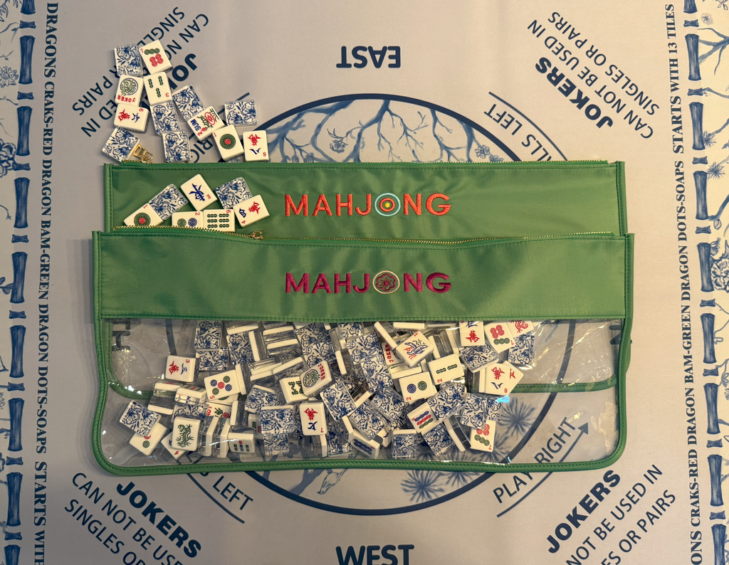 Green Mahjong Tile Bags