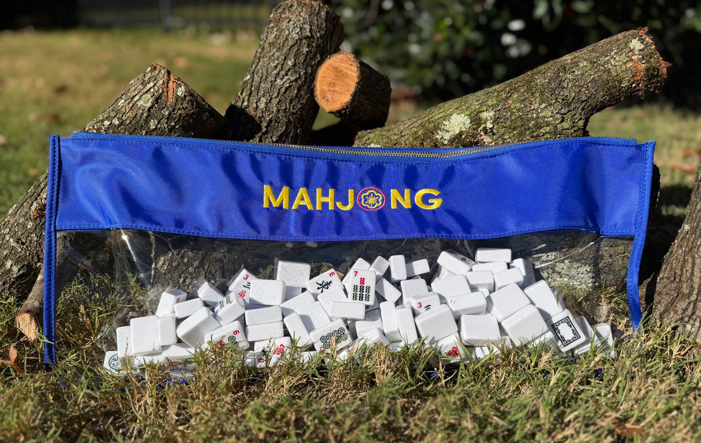 Blue Mahjong Tile Bags