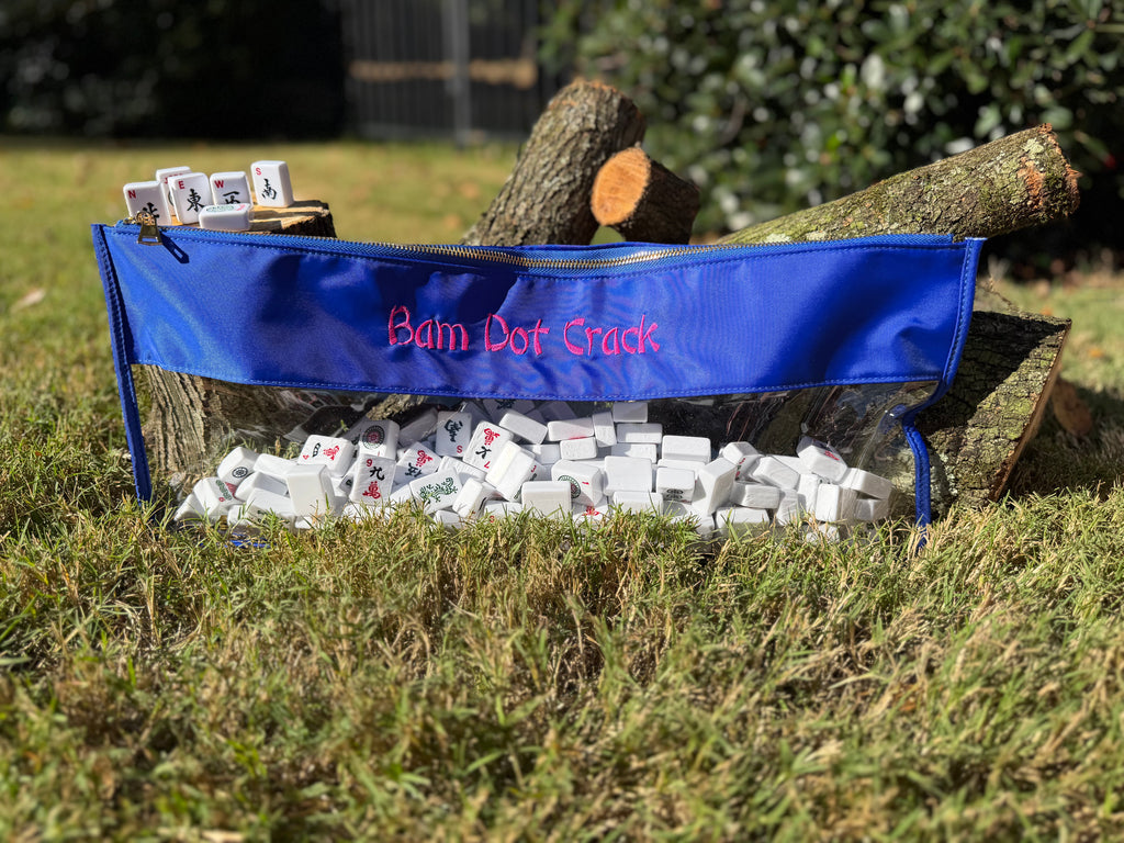 Blue Mahjong Tile Bags
