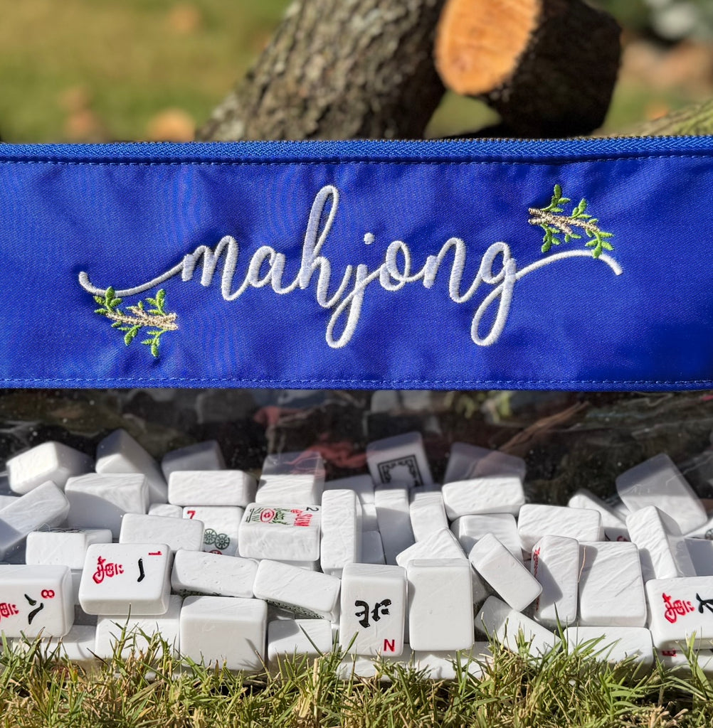 Blue Mahjong Tile Bags