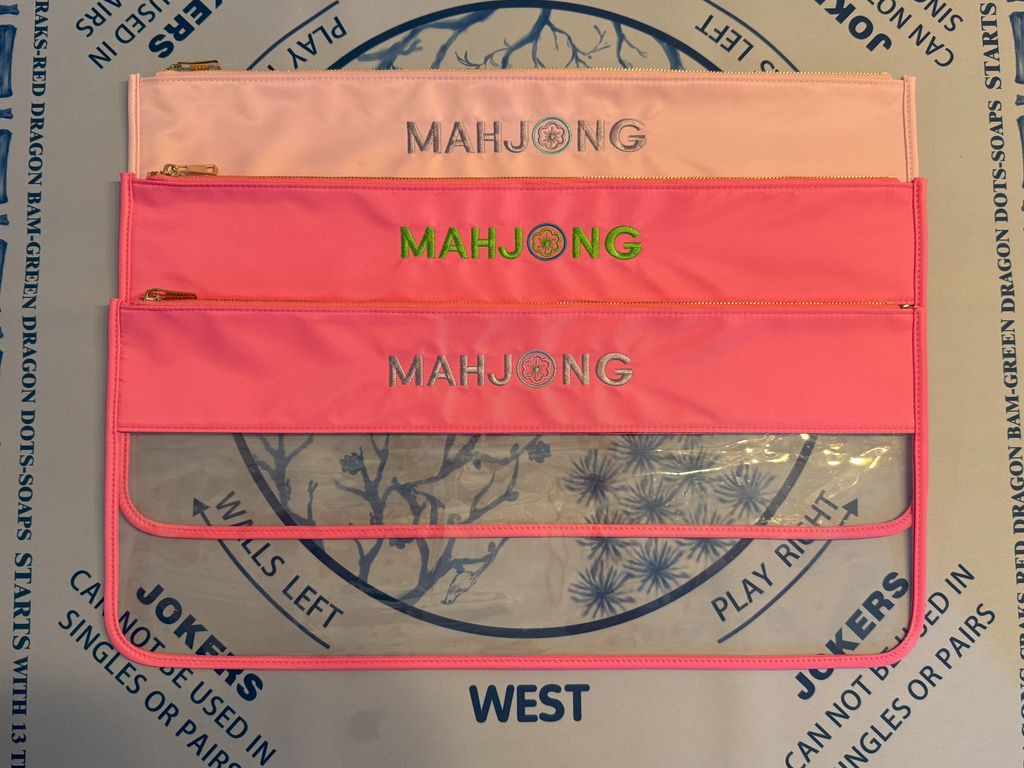 Pink Mahjong Tile Bags