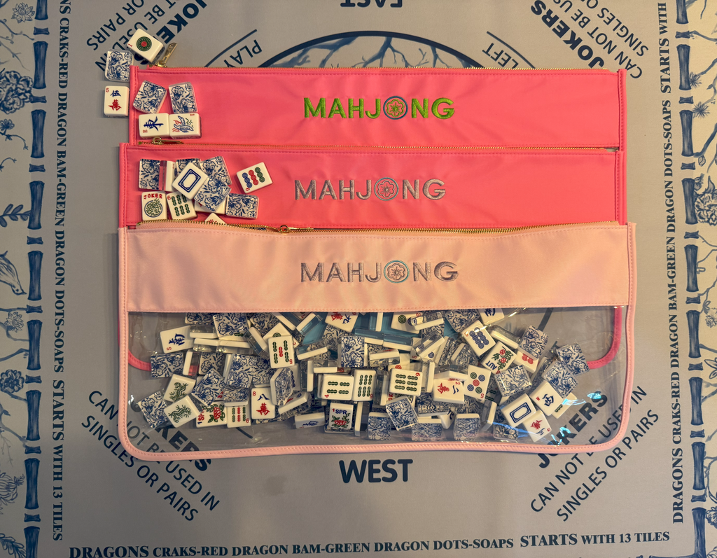 Pink Mahjong Tile Bags