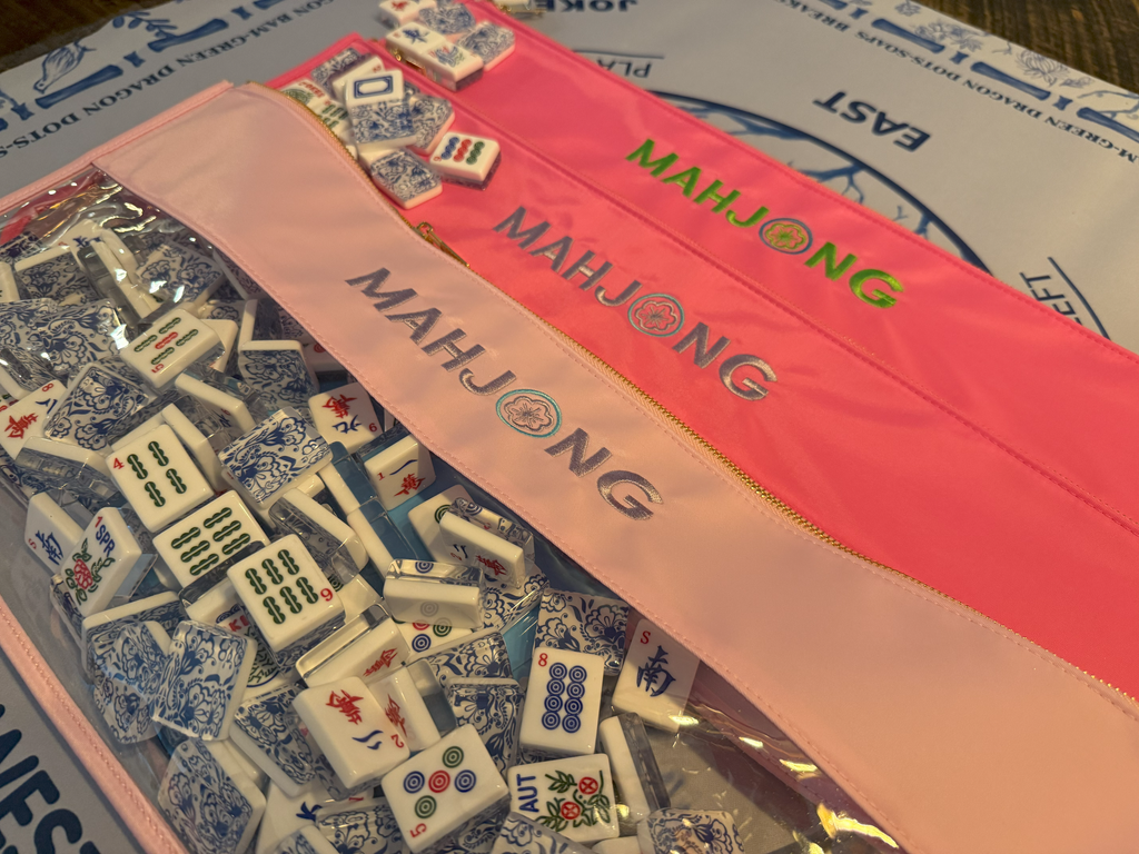 Pink Mahjong Tile Bags