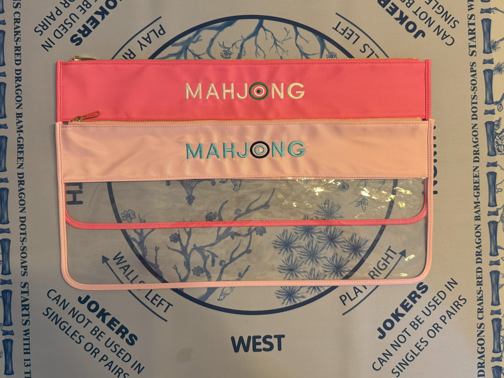 Pink Mahjong Tile Bags