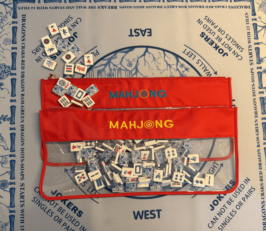 Red Mahjong Tile Bags