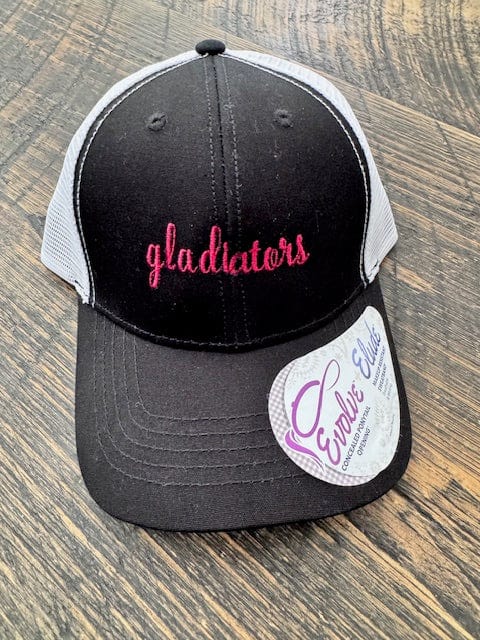 Monograms For Me Black / White Johns Creek - Ladies Gladiator Script Ballcap