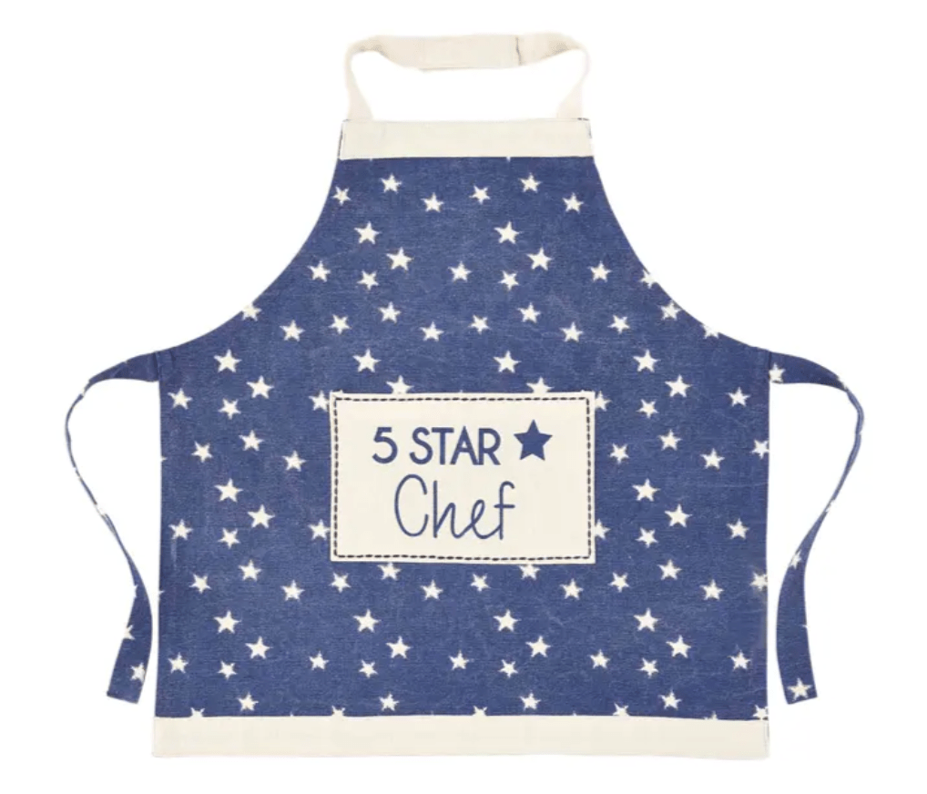 Monograms For Me Blue 5 Star Chef Apron