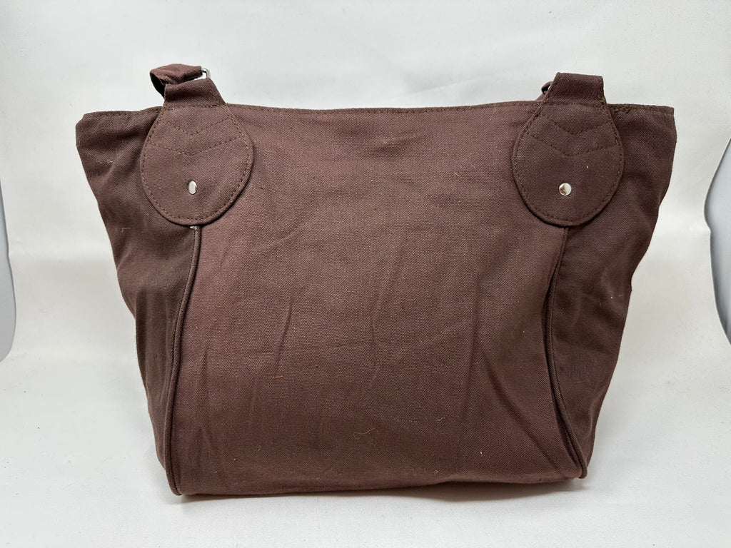 Monograms For Me Brown Soft Canvas Purse