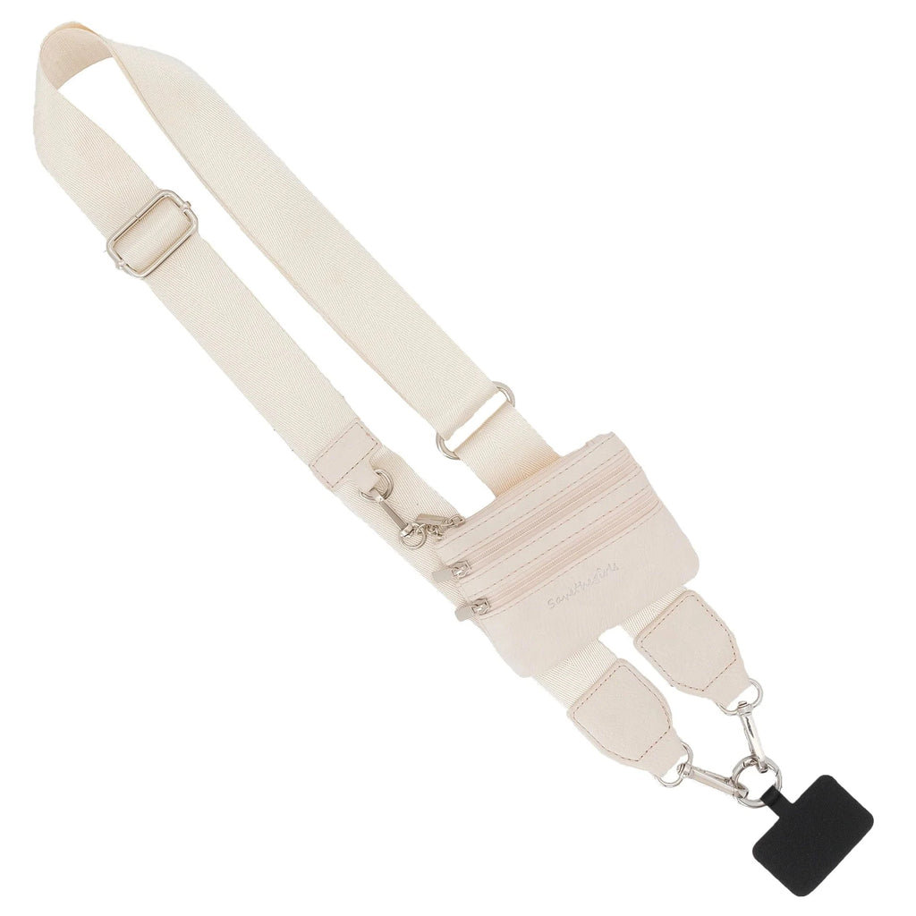 Monograms For Me Cream Clip and Go Cellphone Crossbody