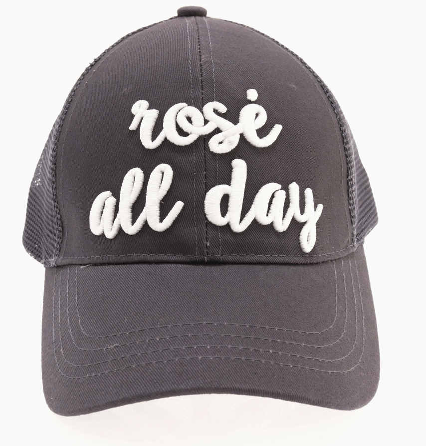 Monograms For Me Dark Gray Rose All Day Ball Cap