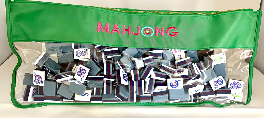 Monograms For Me Dot Style Green Mahjong Tile Bags