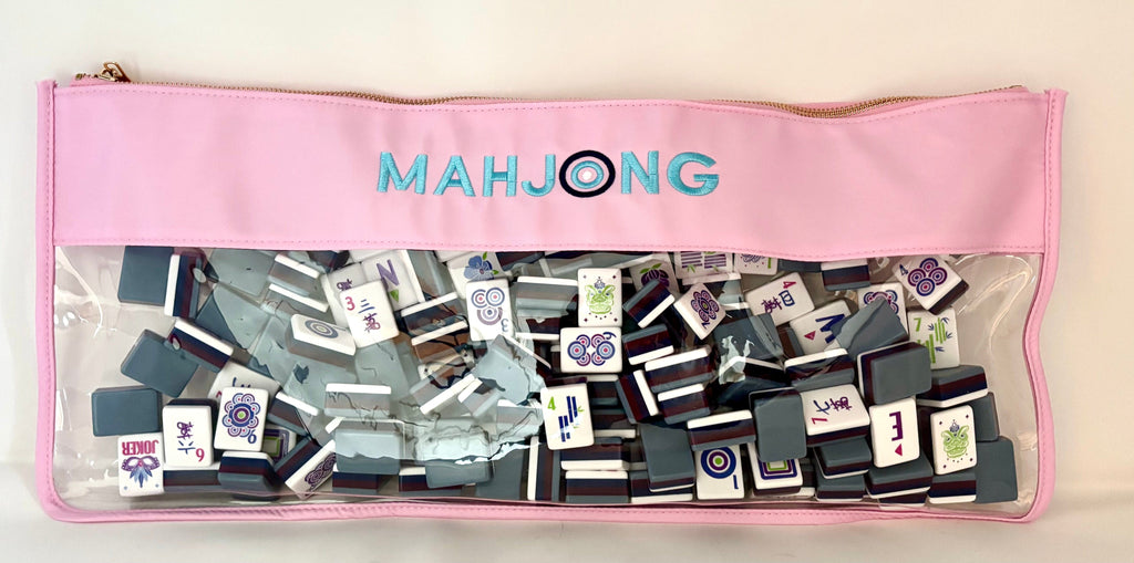 Monograms For Me Dot Style Light Pink Mahjong Tile Bags