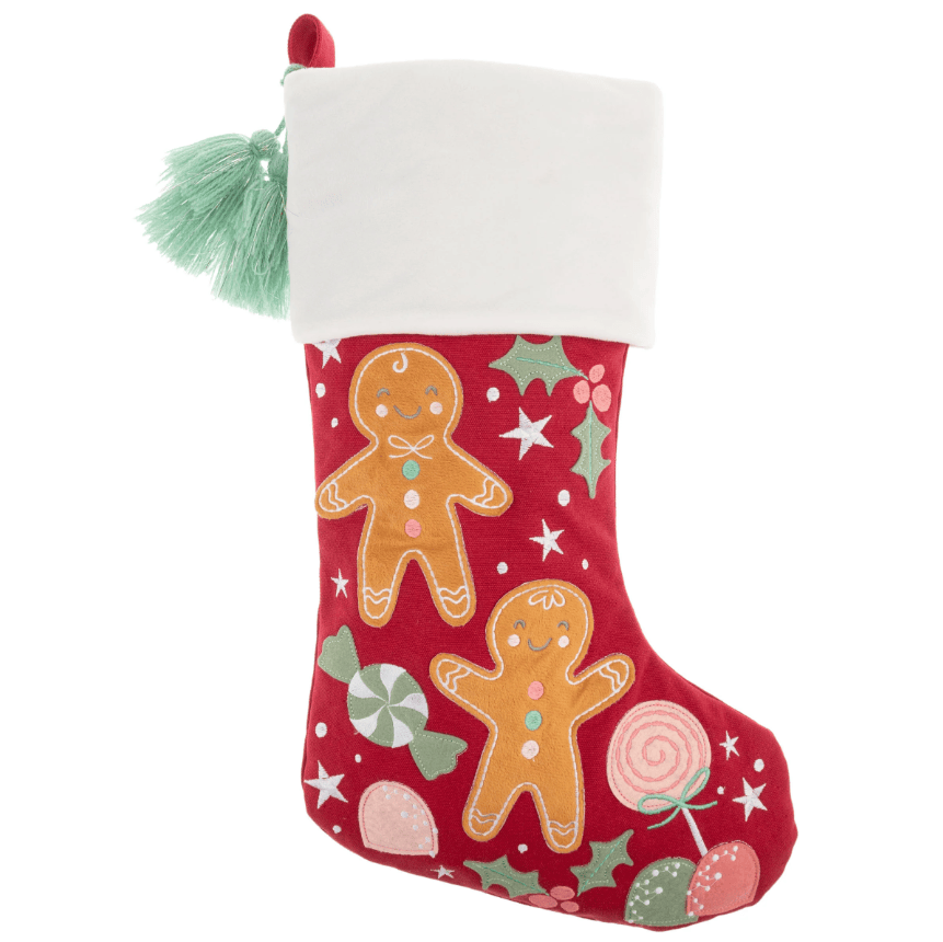 Monograms For Me Gingerbread Kids Christmas Stocking