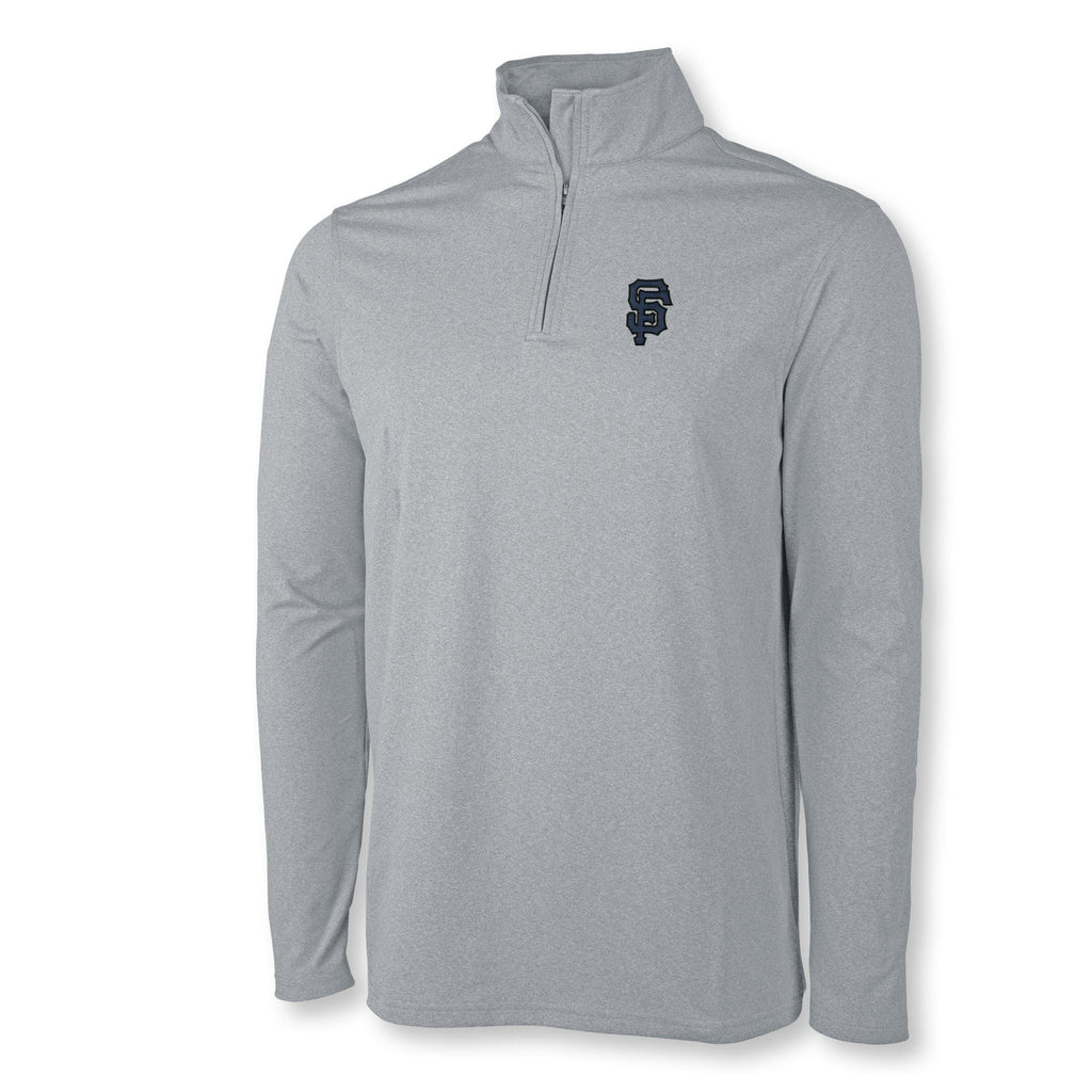 Monograms For Me Gray / Small Mens Eco Quarter Zip - 9468