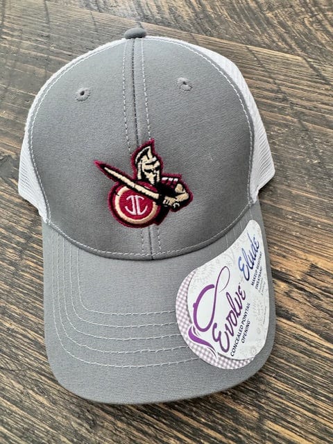 Monograms For Me Gray / White Johns Creek - Ladies Gladiator Guy Ballcap