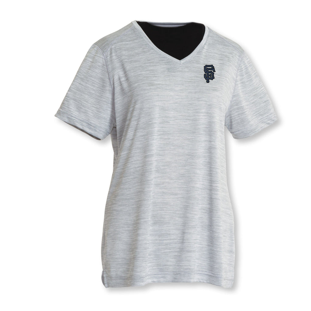 Monograms For Me Gray / XSmall Ladies Space Dye Performance Tee - 2764