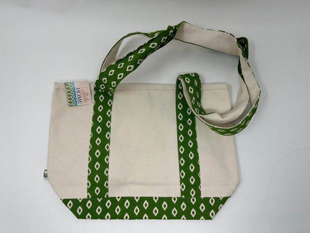 Monograms For Me Green Accented Geometric Tote