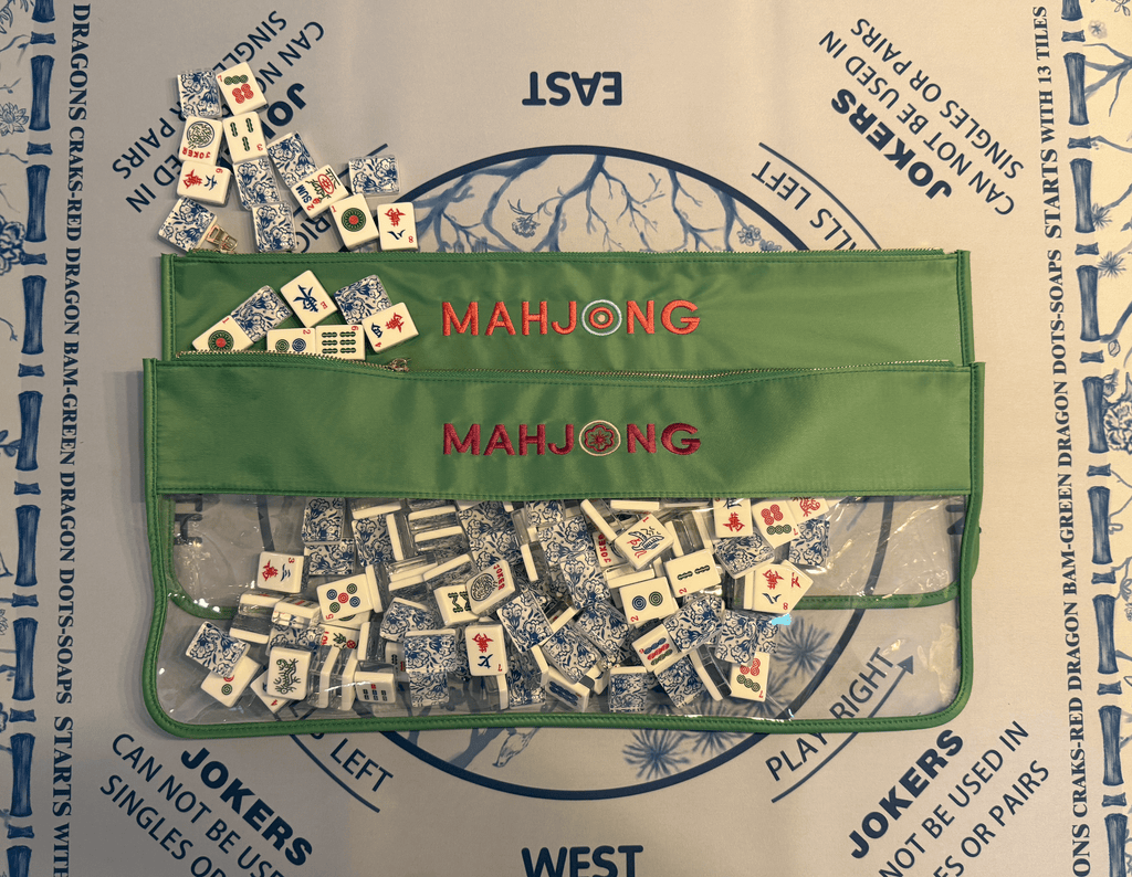 Monograms For Me Green Mahjong Tile Bags